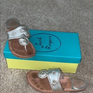 JACK RODGERS Silver Hamptons Sandal